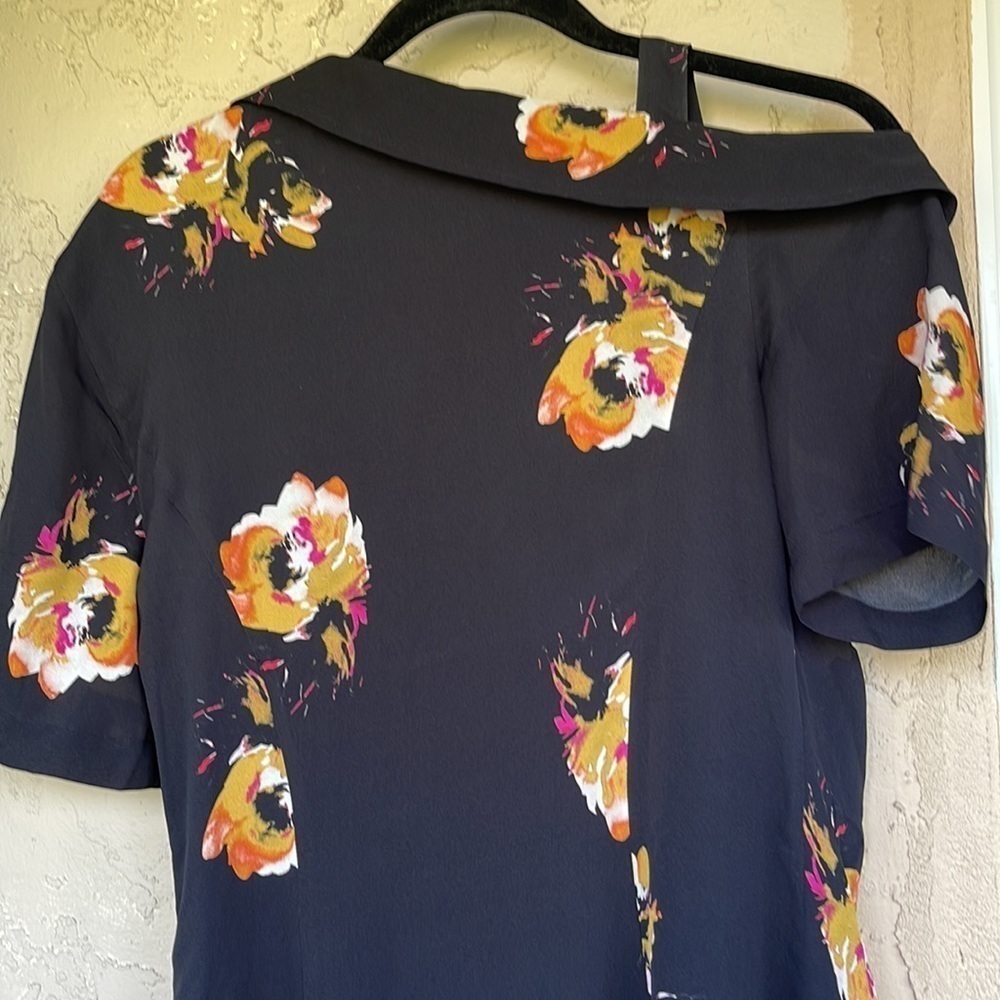 HP 🔥 A.L.C. Lucia Dress,A-line,Floral Print,Silk Cold Shoulder,NWT,Size 6 - Picture 12 of 13